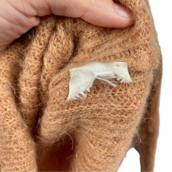 WILFRED Camel "Tannin" Front To Back Alpaca Blend Button Up Sweater Size XXS - Picture 8 of 8